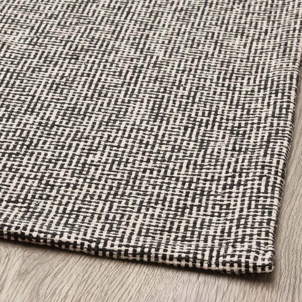 TIPHEDE - TIPHEDE Rug, flatwoven, black/natural, 80x150 cm