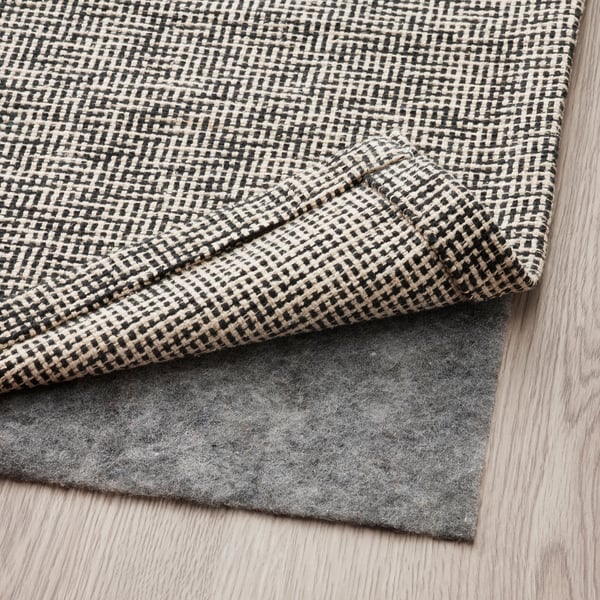 TIPHEDE - TIPHEDE Rug, flatwoven, black/natural, 80x150 cm