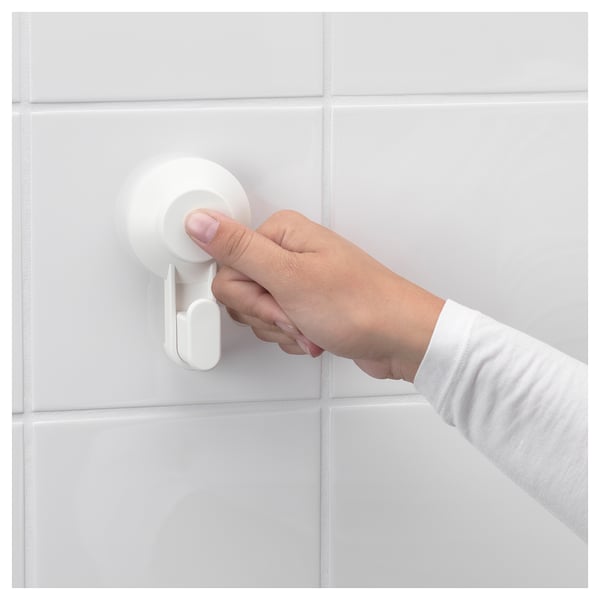 TISKEN toothbrush holder with suction cup, white