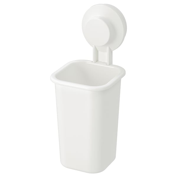 TISKEN toothbrush holder with suction cup, white