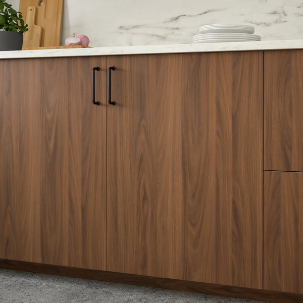 TISTORP door, brown walnut effect, 40x60 cm