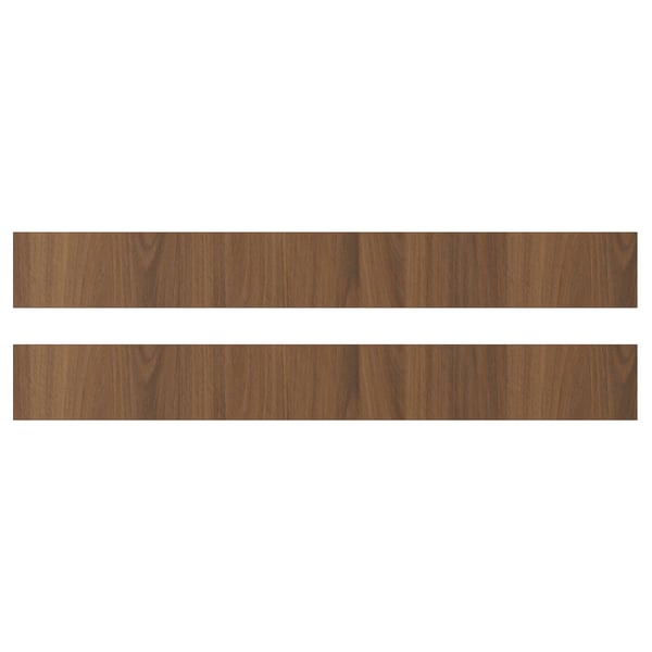 TISTORP drawer front, brown walnut effect, 80x10 cm, 2 pack