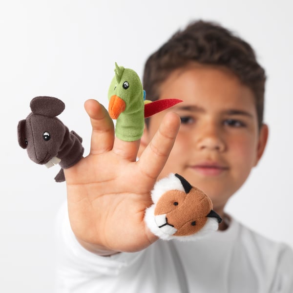 TITTA DJUR finger puppet, mixed colours, 10 pack