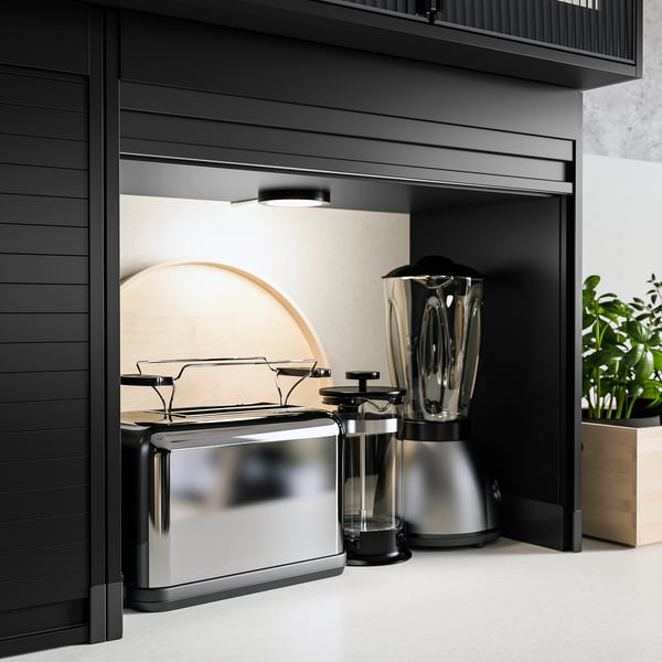TITTEBO tambour storage f small appliances, black, 60 cm