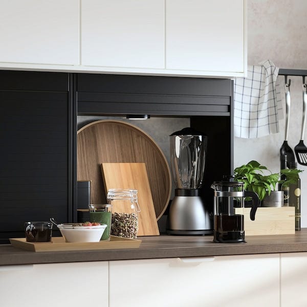 Ikea TITTEBO - Tambour storage f small appliances, black, 60 cm