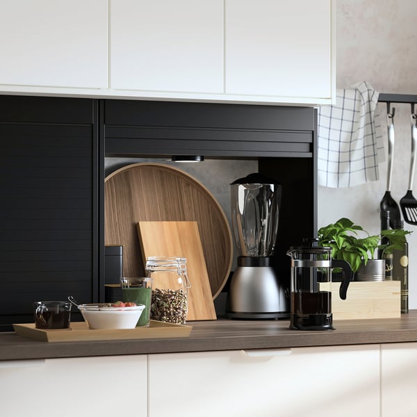 TITTEBO - TITTEBO Tambour storage f small appliances, black, 60 cm