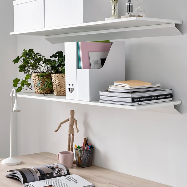 TJABBA magazine file, white, 10x30x25 cm, 2 pack