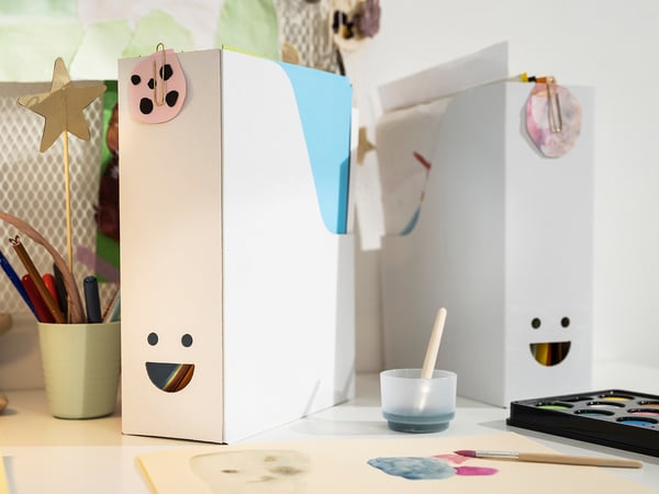 TJABBA magazine file, white, 10x30x25 cm, 2 pack