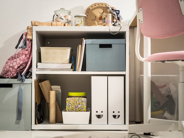 TJABBA magazine file, white, 10x30x25 cm, 2 pack