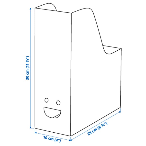 TJABBA magazine file, white, 10x30x25 cm, 2 pack