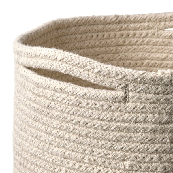 TJABBIG basket, natural, 25x23 cm