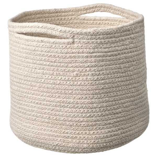 TJABBIG basket, natural, 25x23 cm