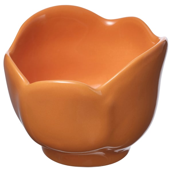 TJÄRLEK - Bowl/egg cup, orange, 5 cm