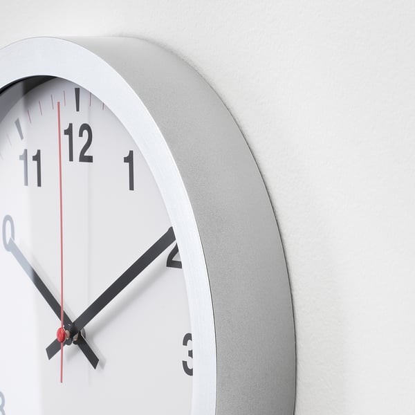 TJALLA - TJALLA Wall clock, silver-colour, 28 cm