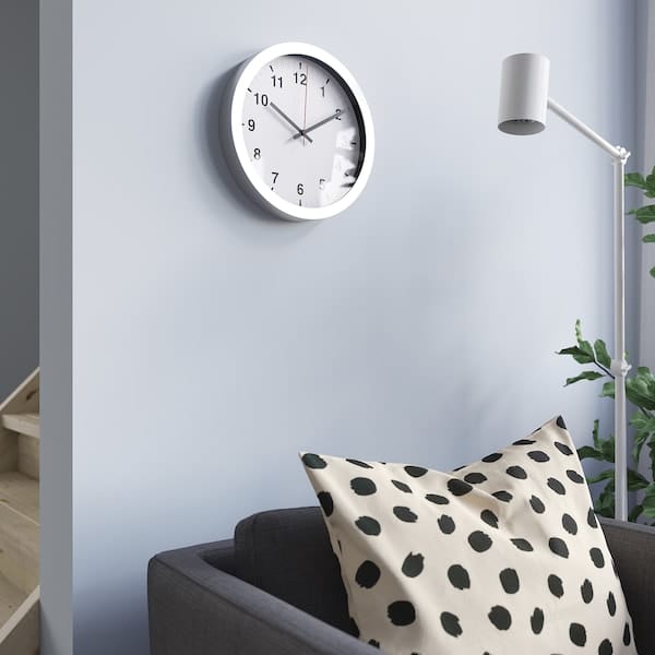 Ikea TJALLA - Wall clock, silver-colour, 28 cm