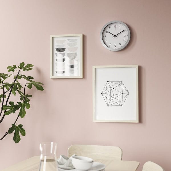Ikea TJALLA - Wall clock, silver-colour, 28 cm