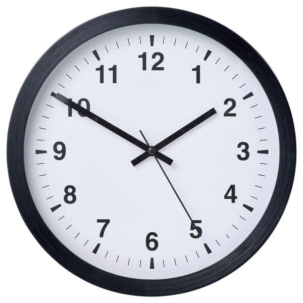 Ikea TJALLA - Wall clock, low voltage/black, 28 cm