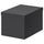TJENA storage box with lid, black