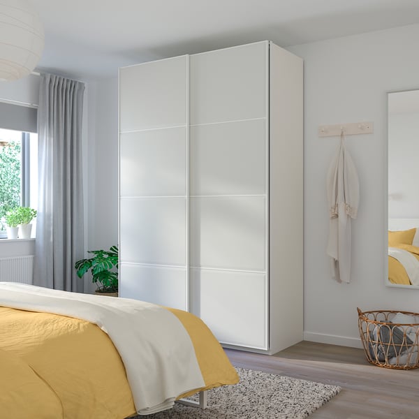 TJÖRHOM 4 panels for sliding door frame, white