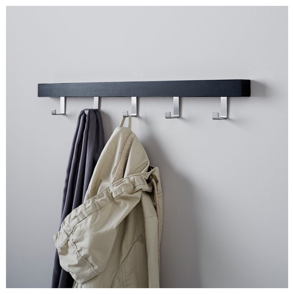 TJUSIG hanger for door/wall, black, 60 cm