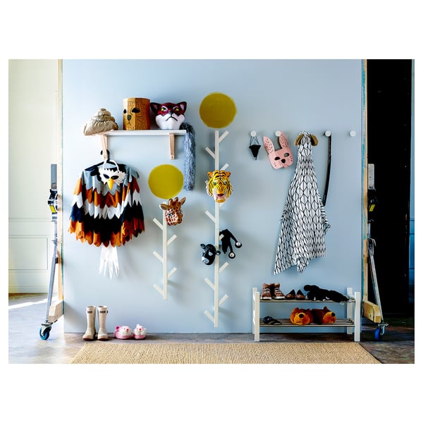 TJUSIG bench with shoe storage, white, 108x34x50 cm