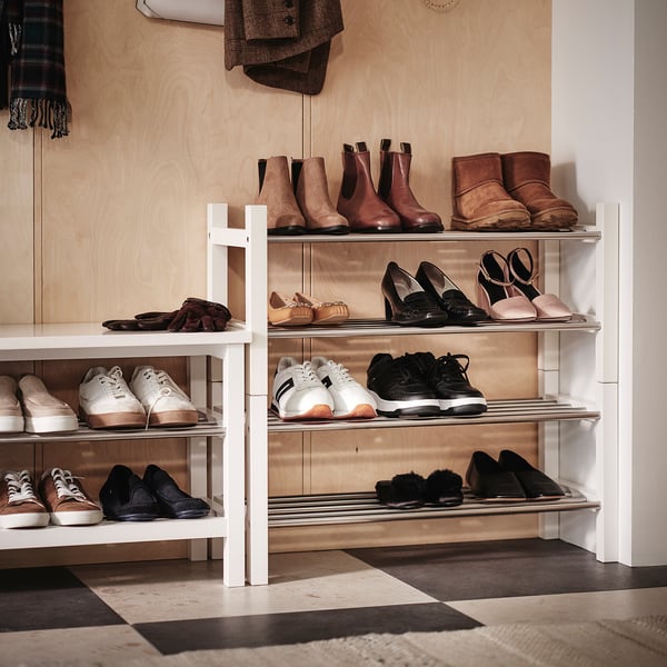 TJUSIG - Shoe Rack, white, 79x32x37 cm ,