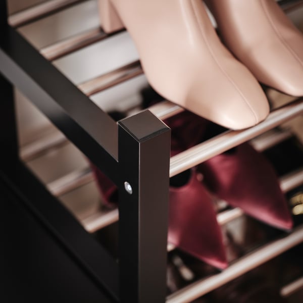 TJUSIG - Shoe rack, black, 79x32x37 cm