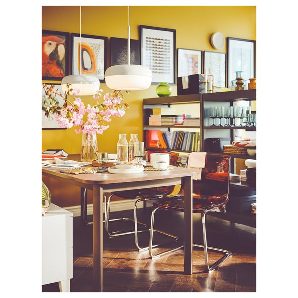 TOBIAS chair, brown-red/chrome-plated, 48x82x56 cm