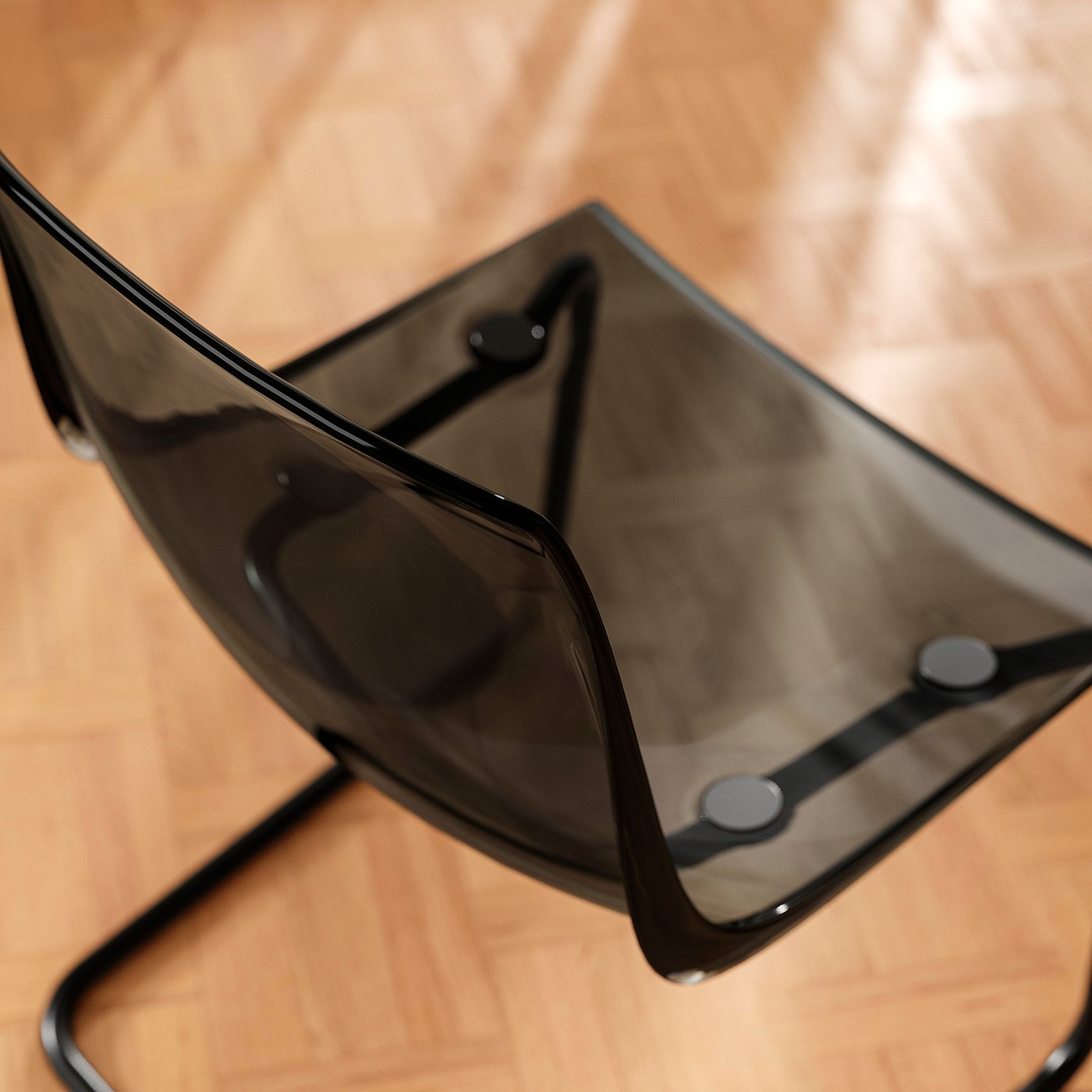 TOBIAS chair, black/grey/black, 55x82x56 cm