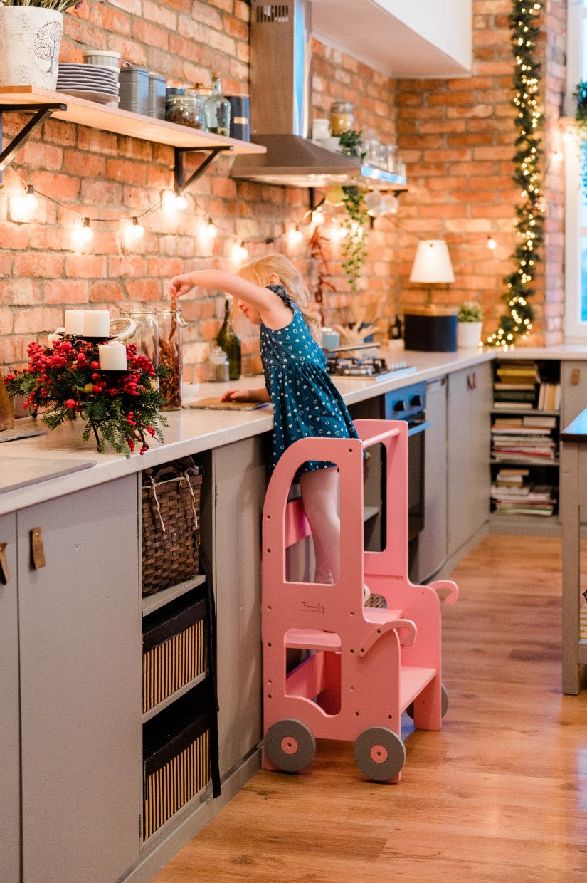 Changing Height Trolley Step Stool