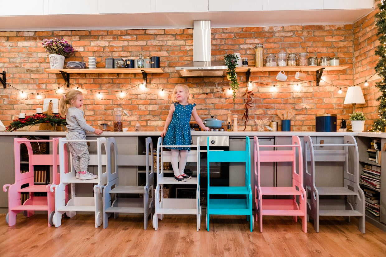 Changing Height Trolley Step Stool