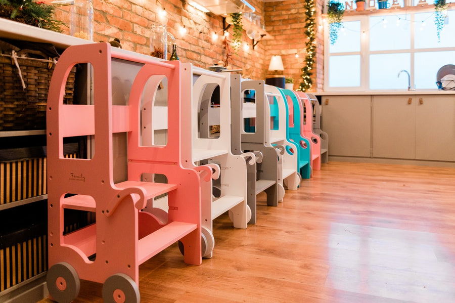 Changing Height Trolley Step Stool