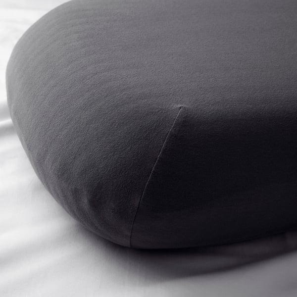 TÖCKENFLY pillowcase for ergonomic pillow, grey, 29x43 cm