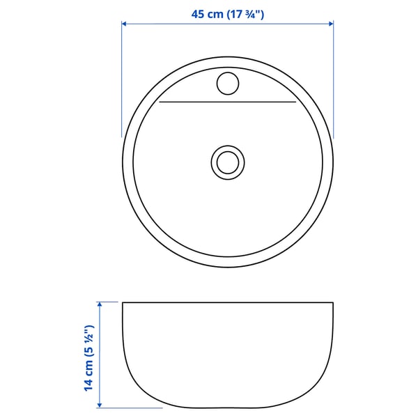 TÖRNVIKEN countertop wash-basin, white