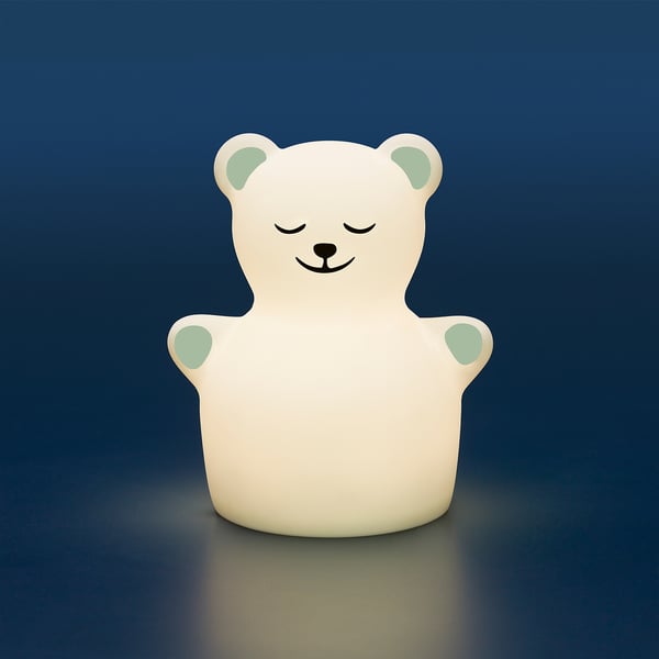 TÖVÄDER LED night light, bear battery-operated, 11x9 cm