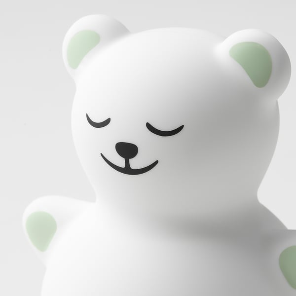 TÖVÄDER LED night light, bear battery-operated, 11x9 cm