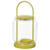 TOFSAND lantern for tealight, in/outdoor, yellow, 21 cm