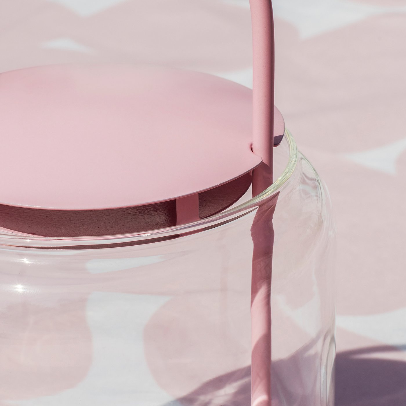 TOFSAND lantern for tealight, in/outdoor, pink, 21 cm