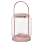 TOFSAND lantern for tealight, in/outdoor, pink, 21 cm