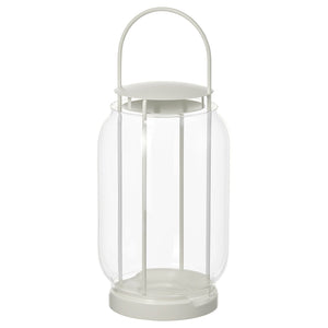 TOFSAND lantern for pillar candle, in/out, white, 44 cm