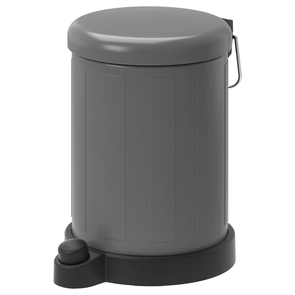 TOFTAN waste bin, grey, 4 l
