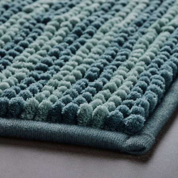 TOFTBO - TOFTBO Bath mat, striped/blue, 50x80 cm