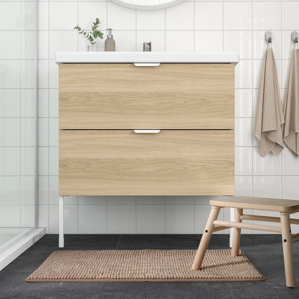 TOFTBO bath mat, beige, 50x80 cm