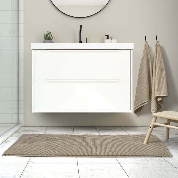 TOFTBO bath mat, beige, 60x120 cm