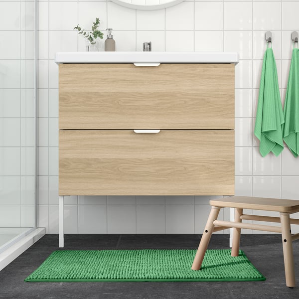 TOFTBO - TOFTBO Bath mat, light green, 50x80 cm