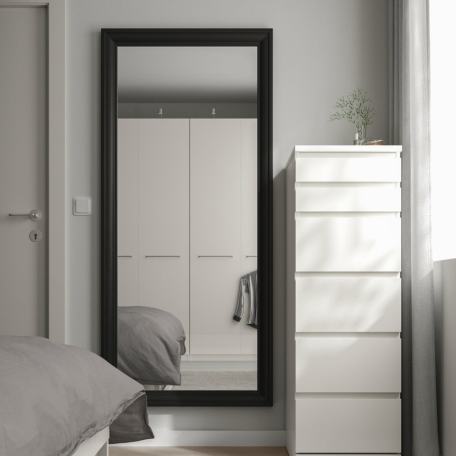 TOFTBYN mirror, black, 75x165 cm