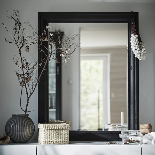 TOFTBYN mirror, nero, 65x85 cm