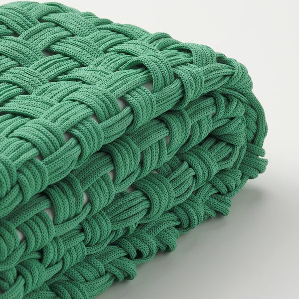 TOFTÖ - Pillow cover, indoor/outdoor, bright green,50x50 cm