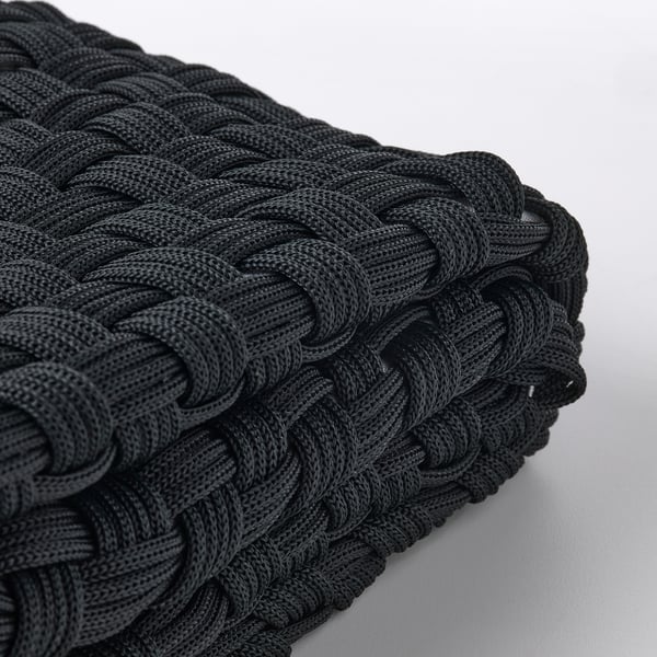 TOFTÖ cushion cover, black outdoor/indoor, 50x50 cm