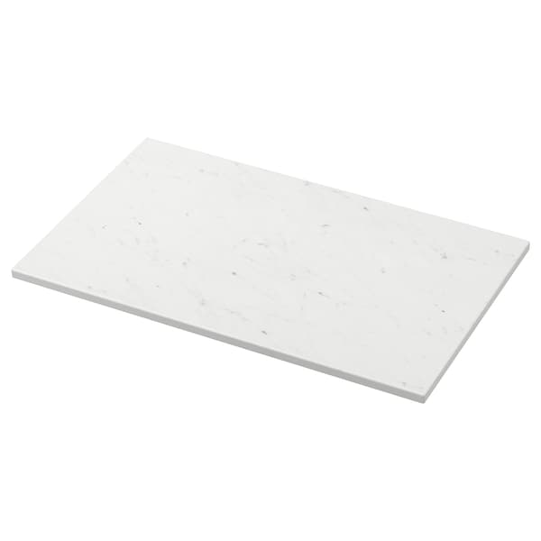 TOLKEN - Countertop, white marble effect/foliated board, 82x49 cm